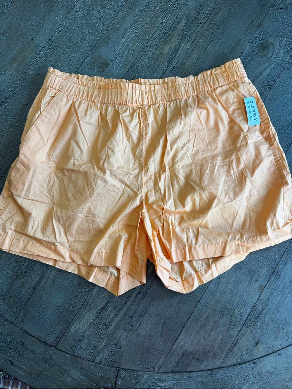 Old Navy Peach Pull On XL Elastic Waist Summer Shorts NWT